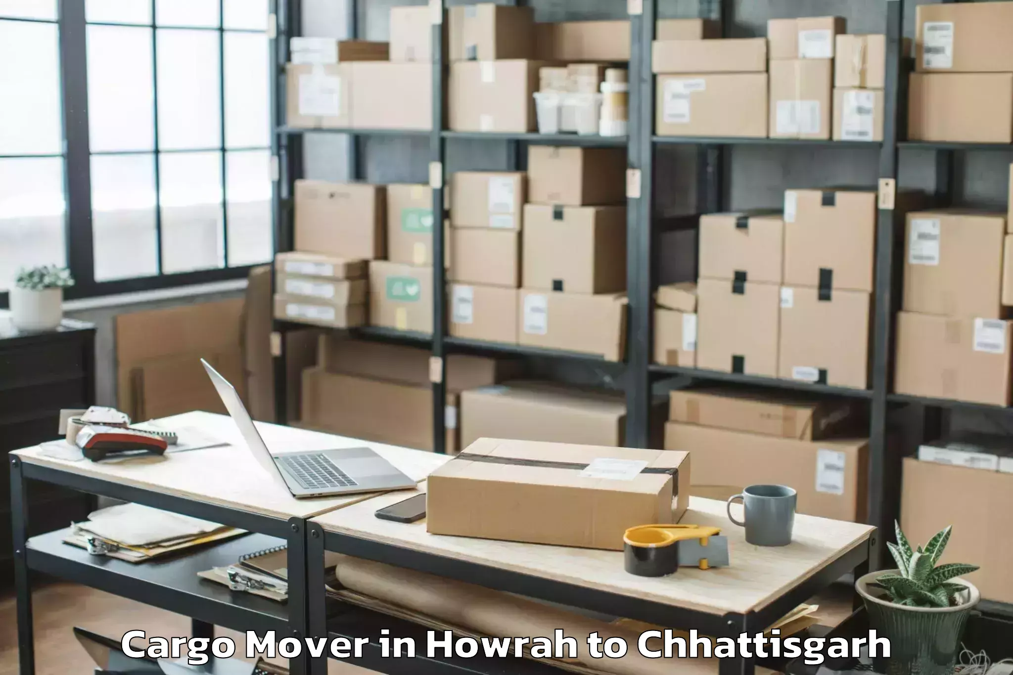 Professional Howrah to Chirimiri Cargo Mover